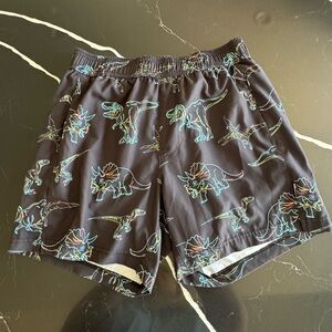 Magic Teal and Black Swim Shorts with Neon Accent